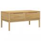 Preview: Couchtisch FLORO Wachsbraun 99x55,5x45 cm Massivholz Kiefer