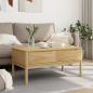 Preview: Couchtisch FLORO Wachsbraun 99x55,5x45 cm Massivholz Kiefer