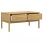 Preview: Couchtisch FLORO Wachsbraun 99x55,5x45 cm Massivholz Kiefer