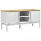 Preview: ARDEBO.de - TV-Schrank FLORO Weiß 114x43x55 cm Massivholz Kiefer