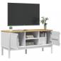 Preview: TV-Schrank FLORO Weiß 114x43x55 cm Massivholz Kiefer