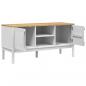 Preview: TV-Schrank FLORO Weiß 114x43x55 cm Massivholz Kiefer