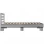 Preview: Bettgestell Grau Sonoma 75x190 cm Holzwerkstoff und Metall