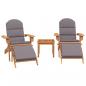 Preview: 3-tlg. Garten-Lounge-Set Adirondack Massivholz Akazie