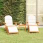 Preview: ARDEBO.de - 3-tlg. Garten-Lounge-Set Adirondack Massivholz Akazie