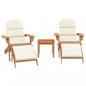 Preview: 3-tlg. Garten-Lounge-Set Adirondack Massivholz Akazie