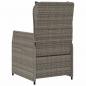 Preview: Gartensessel 2 Stk. Verstellbar Grau Poly Rattan