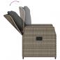 Preview: Gartensessel 2 Stk. Verstellbar Grau Poly Rattan