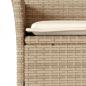 Preview: 5-tlg. Garten-Essgruppe mit Kissen Beige Poly Rattan und Glas