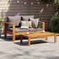 Preview: Gartensofa mit Kissen 2-Sitzer Massivholz Akazie