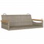 Preview: Hängebank Grau 109x62x40 cm Poly Rattan