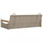 Preview: Hängebank Grau 109x62x40 cm Poly Rattan