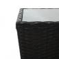 Preview: 3-tlg. Bistro-Set mit Kissen Schwarz Poly Rattan und Glas