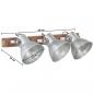 Preview: Wandlampe Industriestil Silbern 65x25 cm E27