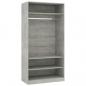 Preview: Kleiderschrank Betongrau 100x50x200 cm Holzwerkstoff