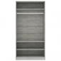 Preview: Kleiderschrank Betongrau 100x50x200 cm Holzwerkstoff