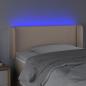 Preview: LED Kopfteil Cappuccino-Braun 93x16x78/88 cm Kunstleder