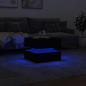 Preview: Couchtisch mit LED-Leuchten Schwarz 50x50x40 cm