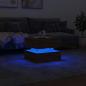 Preview: Couchtisch mit LED-Leuchten Braun Eichen-Optik 50x50x40 cm