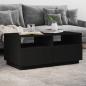 Preview: ARDEBO.de - Couchtisch mit LED-Leuchten Schwarz 90x49x40 cm