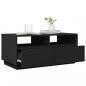 Preview: Couchtisch mit LED-Leuchten Schwarz 90x49x40 cm