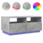 Preview: Couchtisch mit LED-Leuchten Betongrau 90x49x40 cm