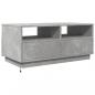 Preview: Couchtisch mit LED-Leuchten Betongrau 90x49x40 cm