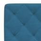 Preview: Bettgestell mit LED-Leuchten Blau 100x200 cm Samt