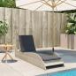 Preview: Sonnenliege mit Auflage Hellgrau 60x205x73 cm Poly Rattan