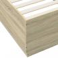 Preview: Bettgestell Sonoma-Eiche 100x200 cm Holzwerkstoff