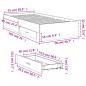 Preview: Bettgestell mit Schubladen Räuchereiche 75x190 cm Holzwerkstoff