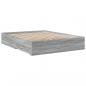 Preview: Bettgestell mit Schubladen Grau Sonoma 150x200 cm Holzwerkstoff