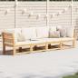 Preview: ARDEBO.de - 4-tlg. Garten-Lounge-Set mit Kissen Massivholz Akazie