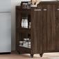 Preview: ARDEBO.de - Schrank mit Rollen Braun Eichen-Optik 60x22x79 cm Holzwerkstoff