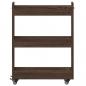 Preview: Schrank mit Rollen Braun Eichen-Optik 60x22x79 cm Holzwerkstoff