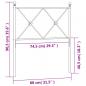 Preview: Kopfteil Metall Weiß 75 cm