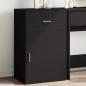 Preview: ARDEBO.de - Beistellschrank Schwarz 56,5x39x90 cm Holzwerkstoff