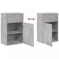 Preview: Beistellschrank Betongrau 56,5x39x90 cm Holzwerkstoff