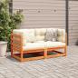 Preview: 2-tlg. Garten-Sofagarnitur Wachsbraun Massivholz Kiefer