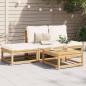 Preview: ARDEBO.de - 4-tlg. Garten-Lounge-Set mit Kissen Massivholz Akazie