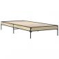 Preview: Bettgestell Sonoma-Eiche 75x190 cm Holzwerkstoff und Metall