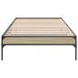 Preview: Bettgestell Sonoma-Eiche 75x190 cm Holzwerkstoff und Metall