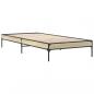 Preview: Bettgestell Sonoma-Eiche 75x190 cm Holzwerkstoff und Metall