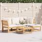 Preview: ARDEBO.de - 5-tlg. Garten-Lounge-Set mit Kissen Massivholz Akazie