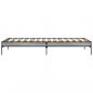 Preview: Bettgestell Grau Sonoma 100x200 cm Holzwerkstoff und Metall