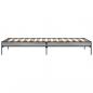 Preview: Bettgestell Grau Sonoma 90x200 cm Holzwerkstoff und Metall