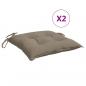 Preview: Palettenkissen 2 Stk. Taupe 50x50x7 cm Oxford-Gewebe