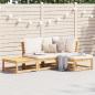 Preview: ARDEBO.de - 4-tlg. Garten-Lounge-Set mit Kissen Massivholz Akazie