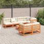 Preview: 8-tlg. Garten-Sofagarnitur Wachsbraun Massivholz Kiefer