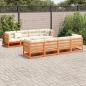 Preview: 9-tlg. Garten-Sofagarnitur Wachsbraun Massivholz Kiefer